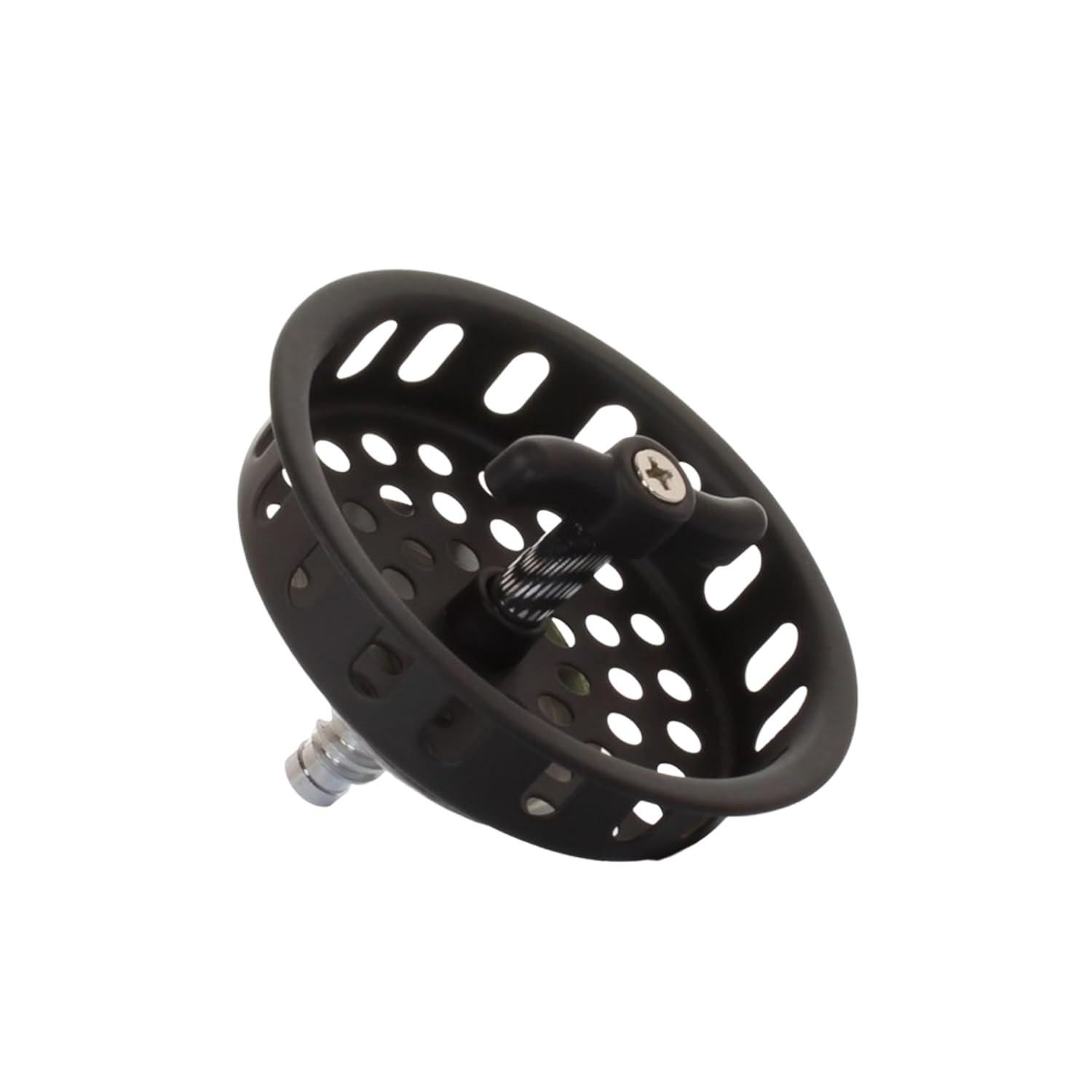 Kitchen Sink Drain Assembly with Twist Lock Basket Strainer