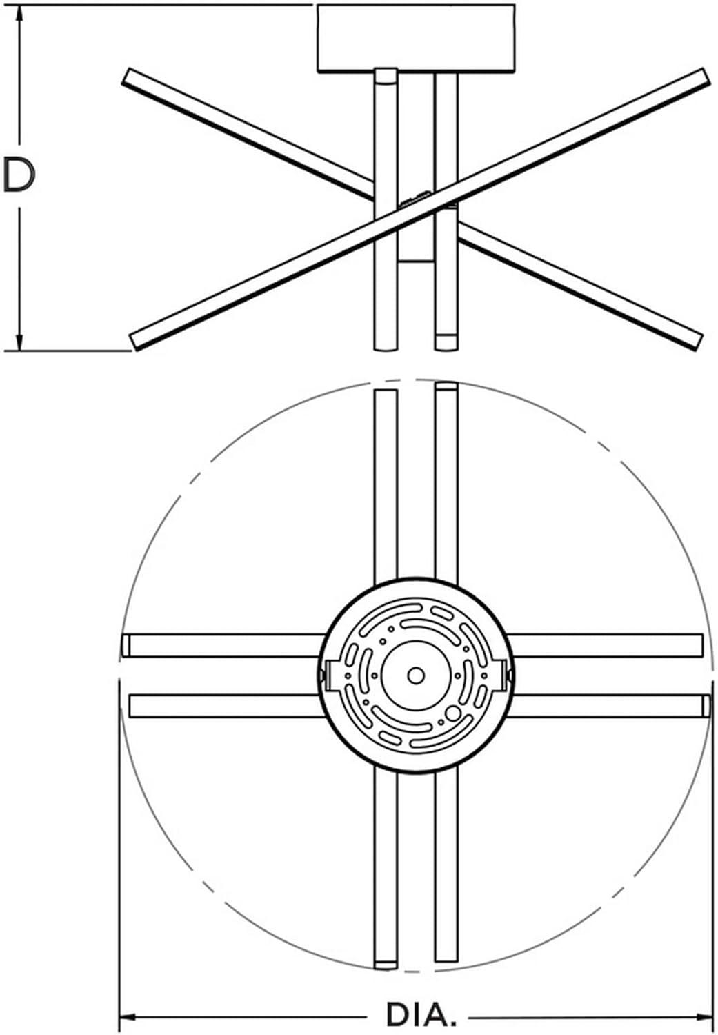 AFX - Jaxx - 4 Light Flushmount-Satin Brass Finish
