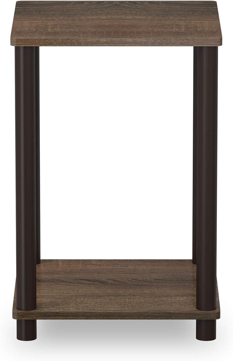 Furinno Turn-N-Tube Haydn End Table, Walnut/Brown