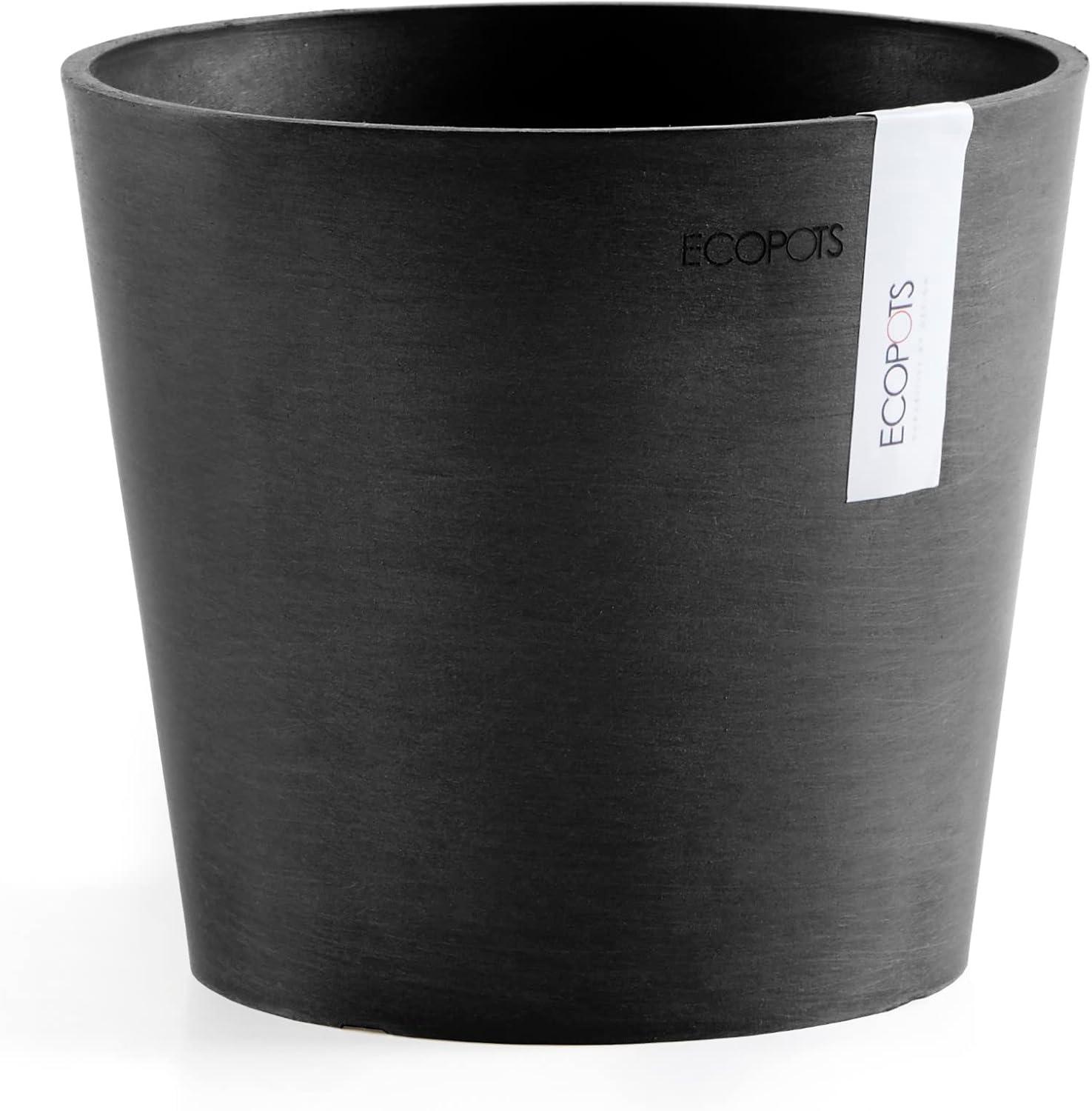 Ecopots Ecopots Indoor/Outdoor Modern Round Recycled Plastic Planter Flower Pot