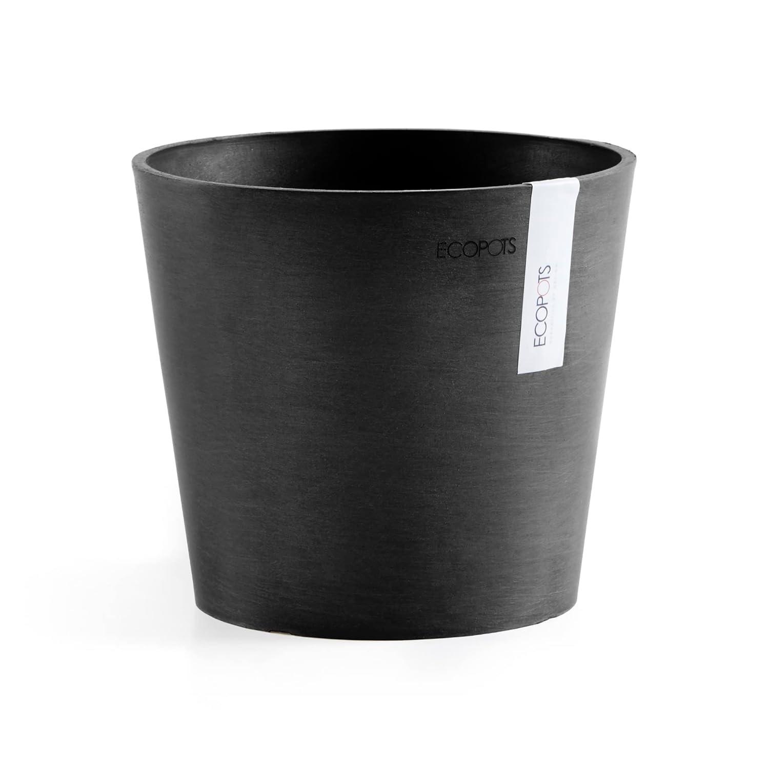 Ecopots Ecopots Indoor/Outdoor Modern Round Recycled Plastic Planter Flower Pot