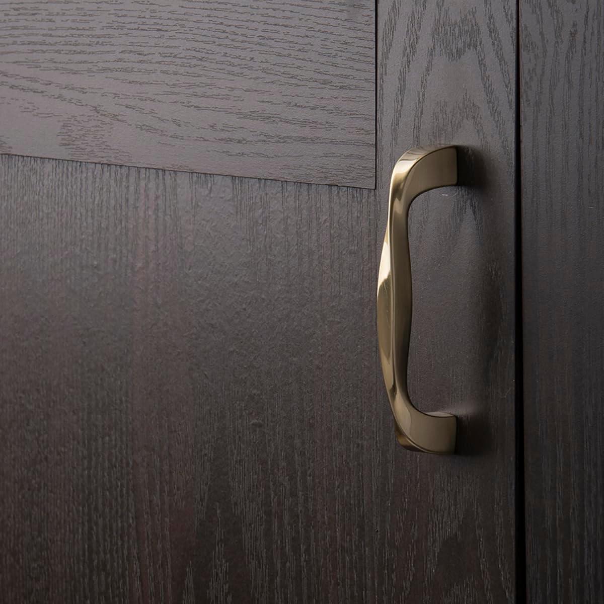 Twist Kitchen Cabinet Handles, Solid Core Drawer Pulls for Cabinet Doors, 3-3/4" (96mm)