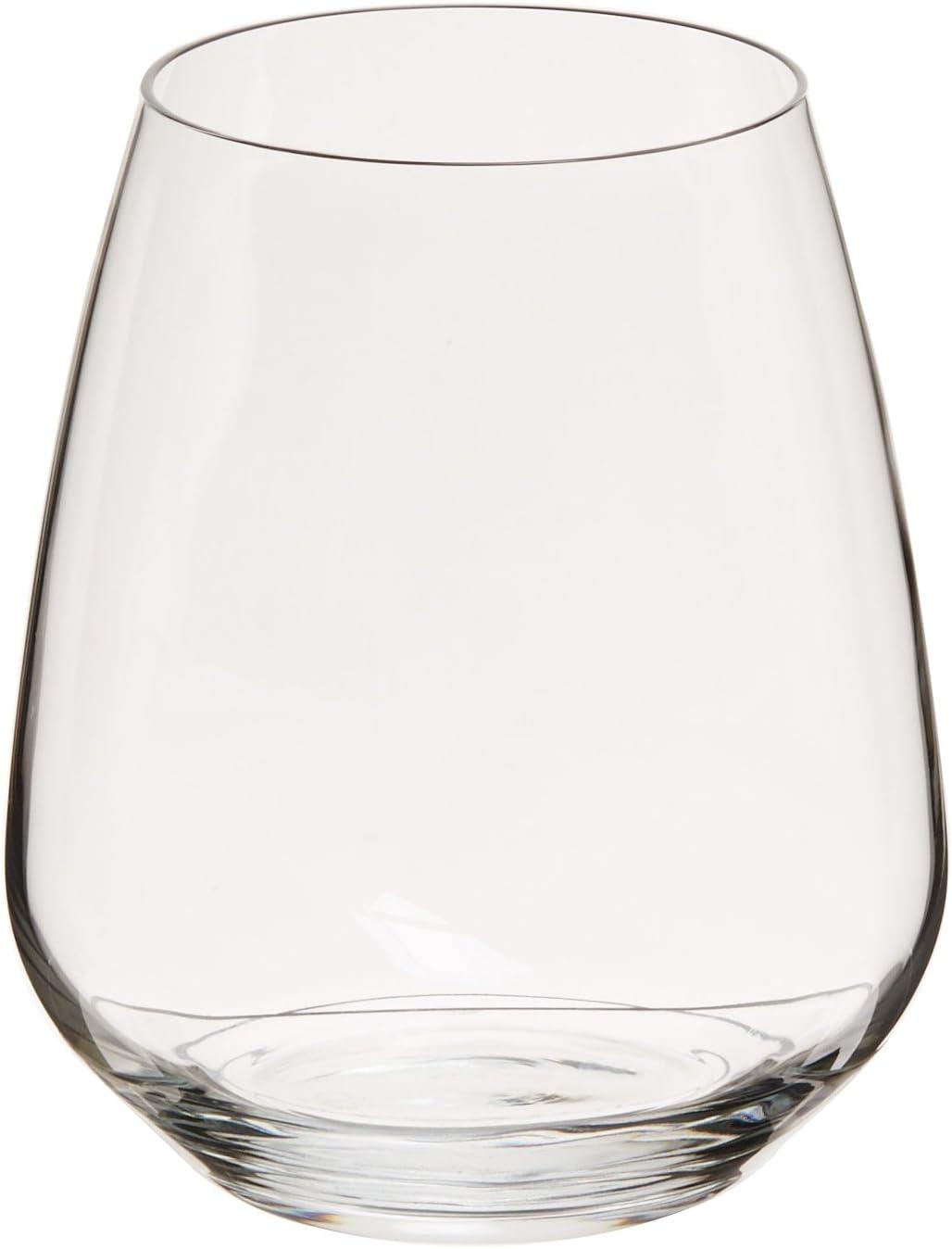 Luigi Bormioli Crescendo 23 Ounce Stemless Drinking Glasses, 4-Piece, 23 oz.