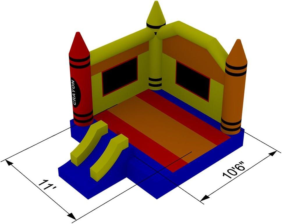 Commercial Grade Multicolor PVC Crayon Bounce House with Blower