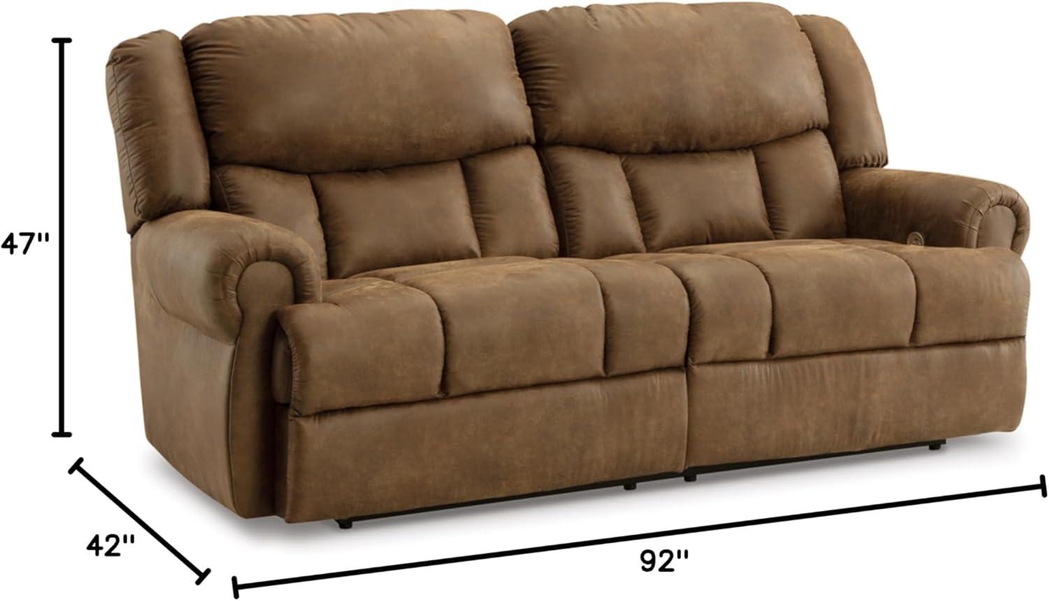 Signature Design by Ashley Boothbay Brown Power Reclining Sofa