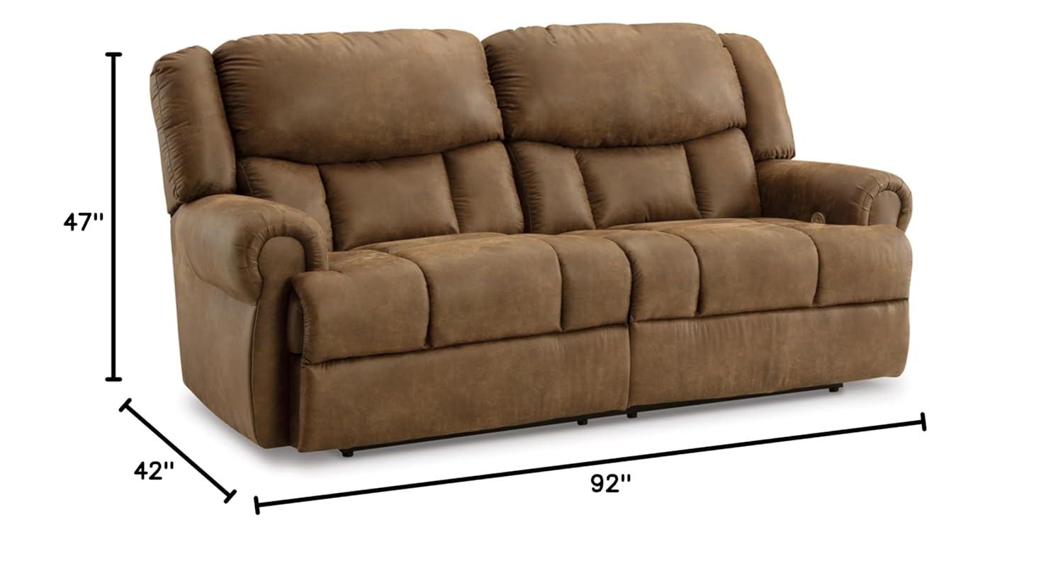Signature Design by Ashley Boothbay Brown Power Reclining Sofa