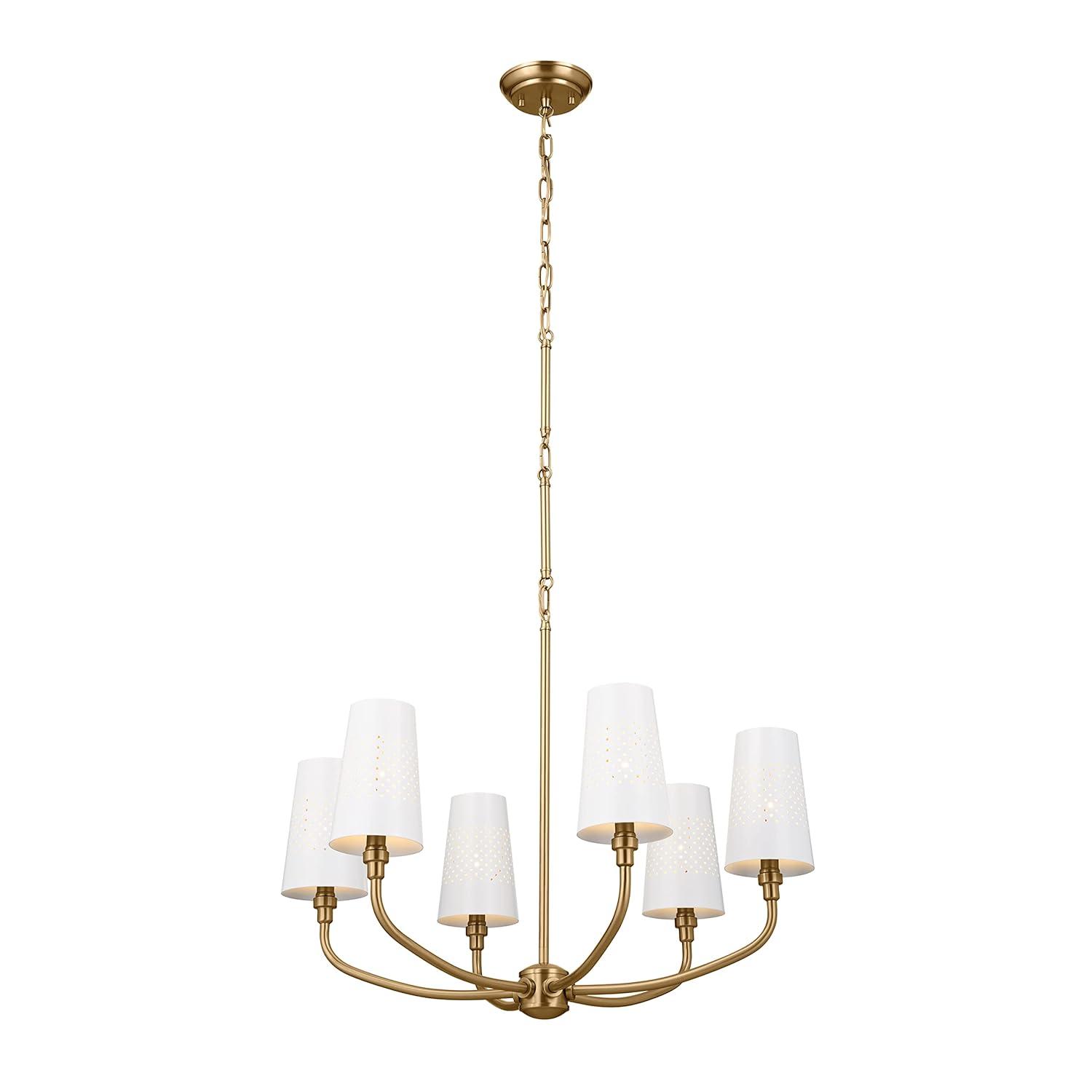 Kichler Lighting Adeena 6 - Light Chandelier in  Brushed Natural Brass