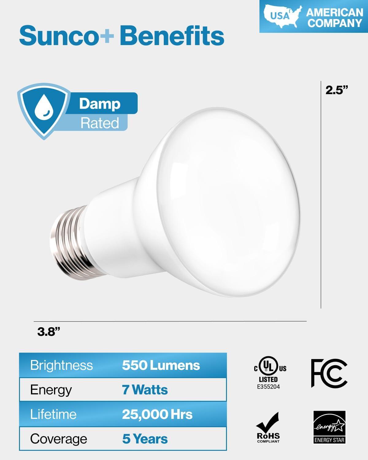 White Dimmable LED Flood Light Bulbs, 4-Pack