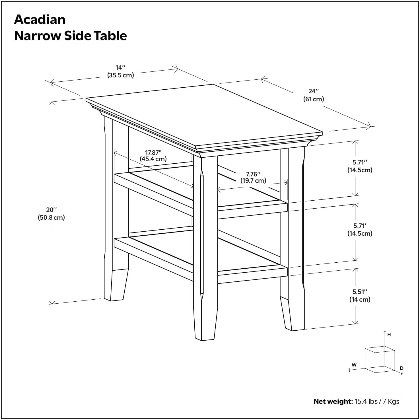 Lark Manor™ Solid Wood Transitional Table with Open Shelves
