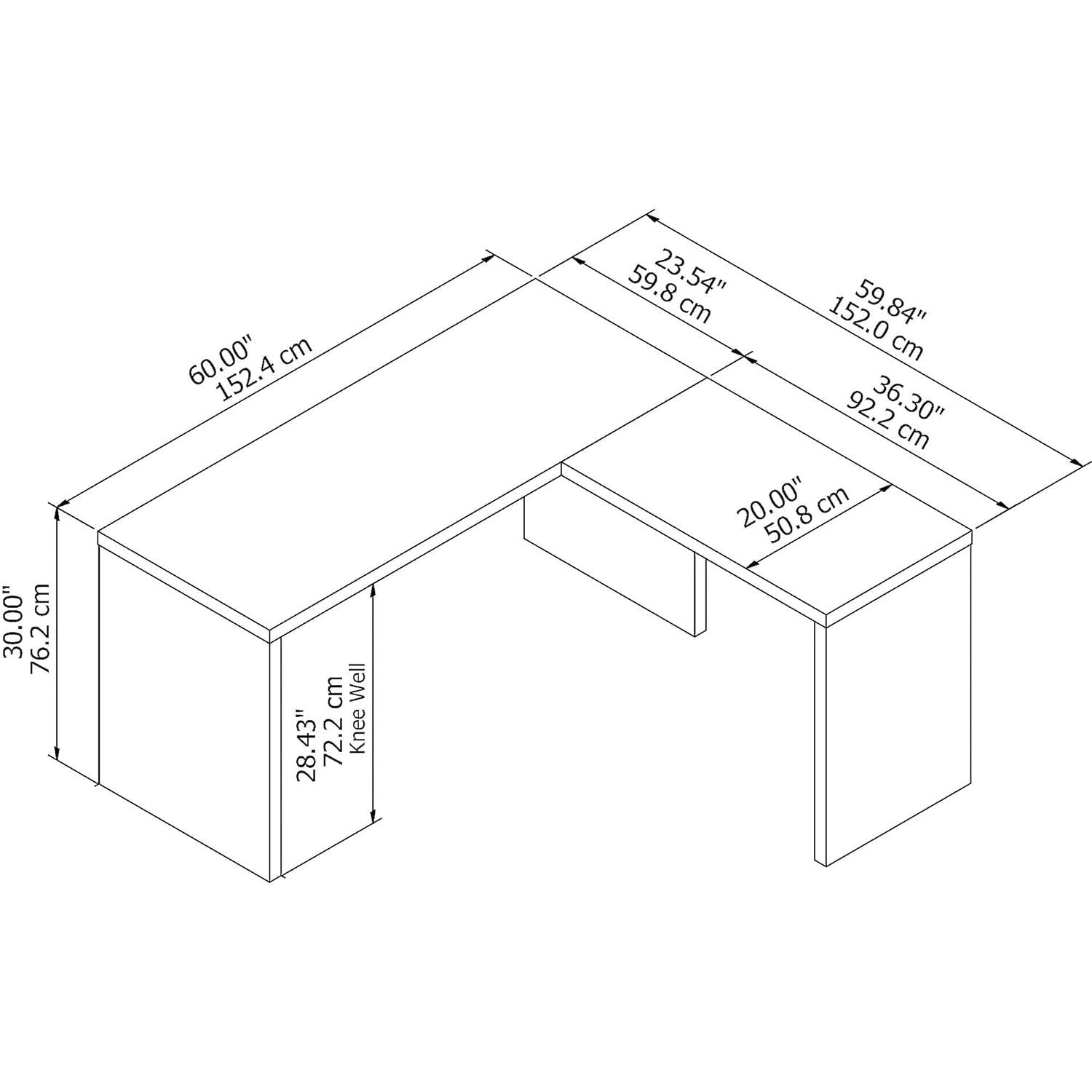 Bush Business Furniture Echo L-Shaped Computer Desk