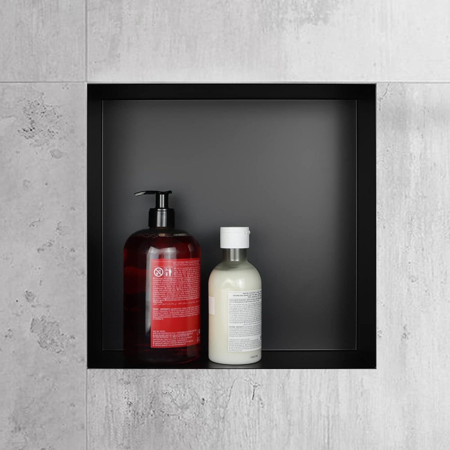 Shower Niche Stainless Steel In-wall Model 12" X 12" Recessed Shelf - Modern and Elegant Design - Easy to Install