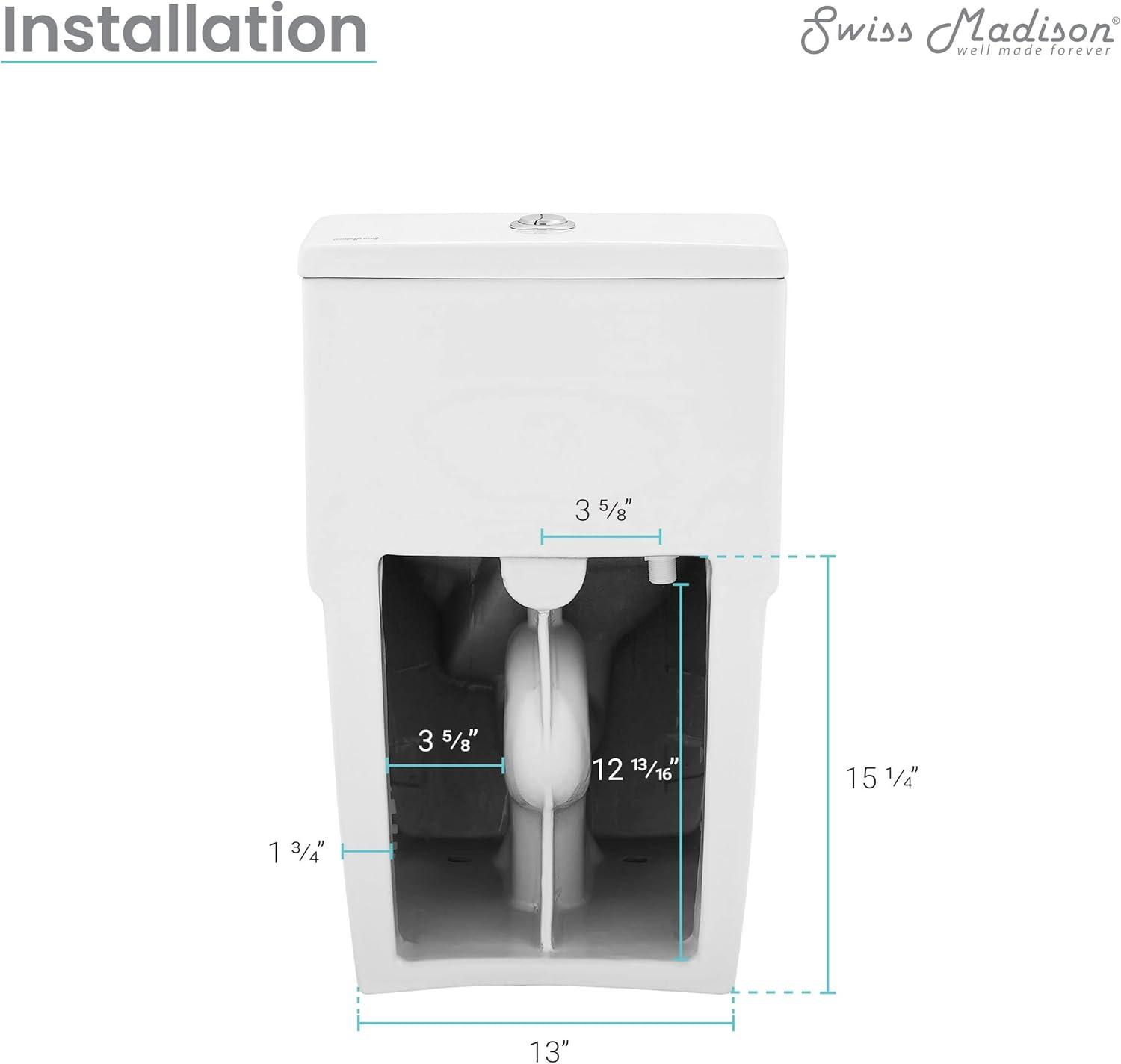 Arles One-Piece Elongated Toilet Vortex Dual-Flush 0.8/1.18 gpf