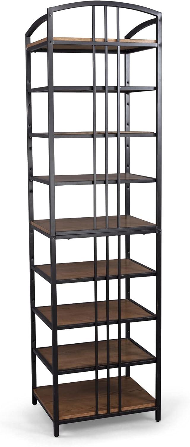 Modern Craftsman Brown Closet Wall Shelf Unit