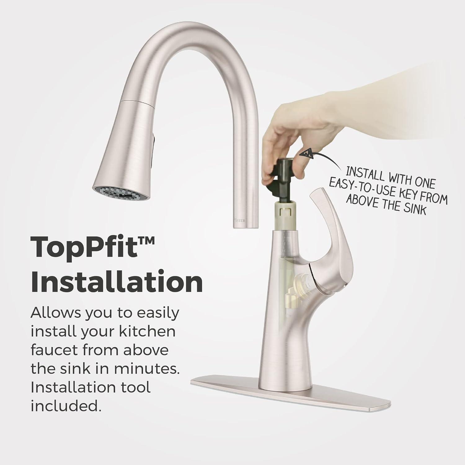 Pull Down Single Handle Kitchen Faucet