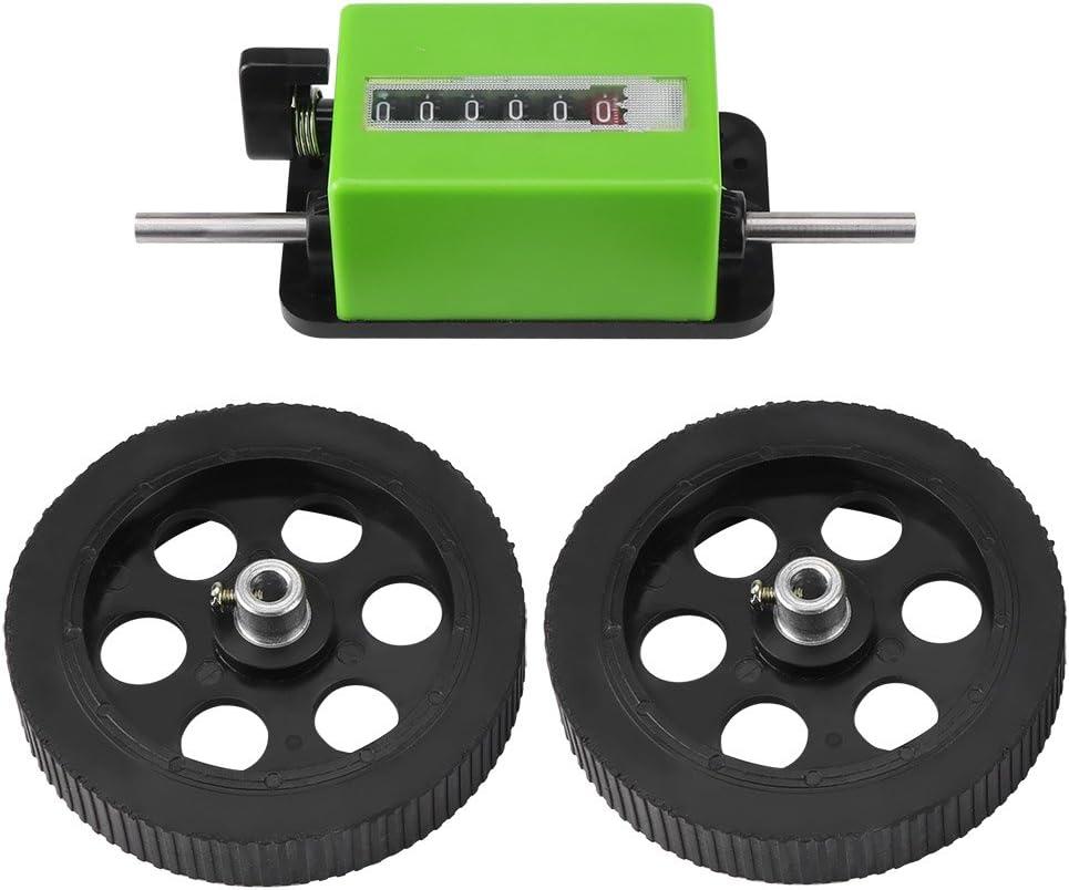 Roller Type Meter Counter, 6 Digits Meters Rolling Mechanical Length Counter for Measuring Textile, Printing, Artificial Leather