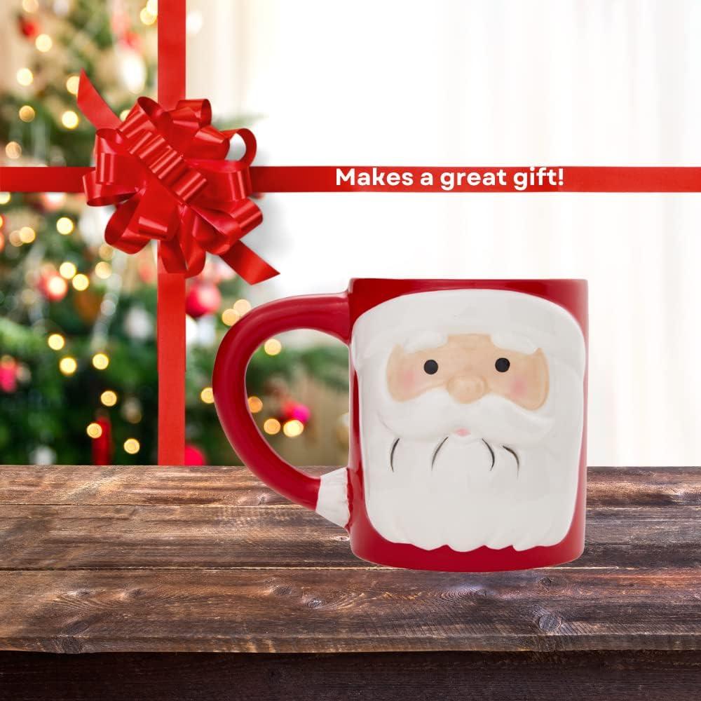 Ralme Santa Claus Mug for Kids or Adults - Large Ceramic Christmas Coffee or Hot Cocoa Mug, 15 oz.