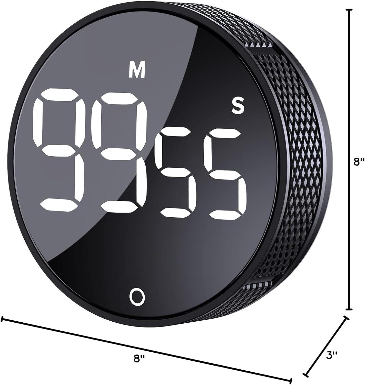 LED Digital Countdown Magnetic Alarm Clock Kitchen Study Cooking Timer F1E0