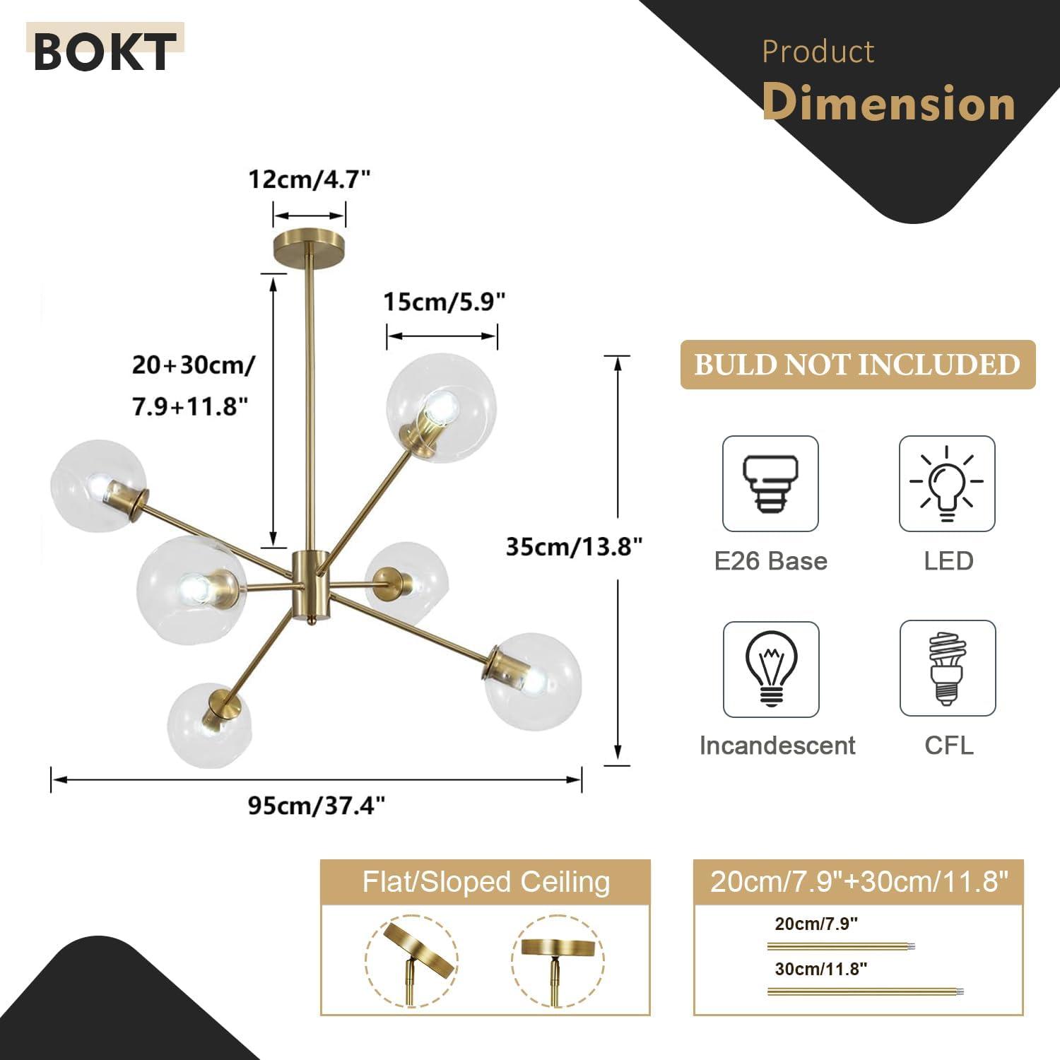 Hairston 6 - Light Sputnik Sphere Chandelier