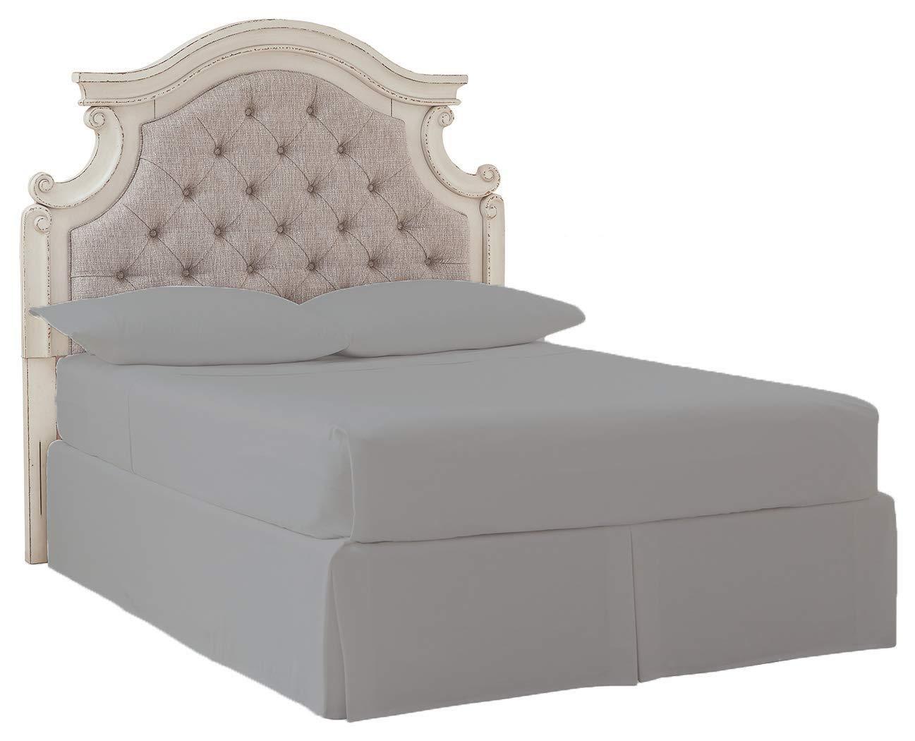 Full Realyn Upholstered Panel Headboard Beige: Cottage Style, Tufted, Wood Frame - Signature Design by Ashley