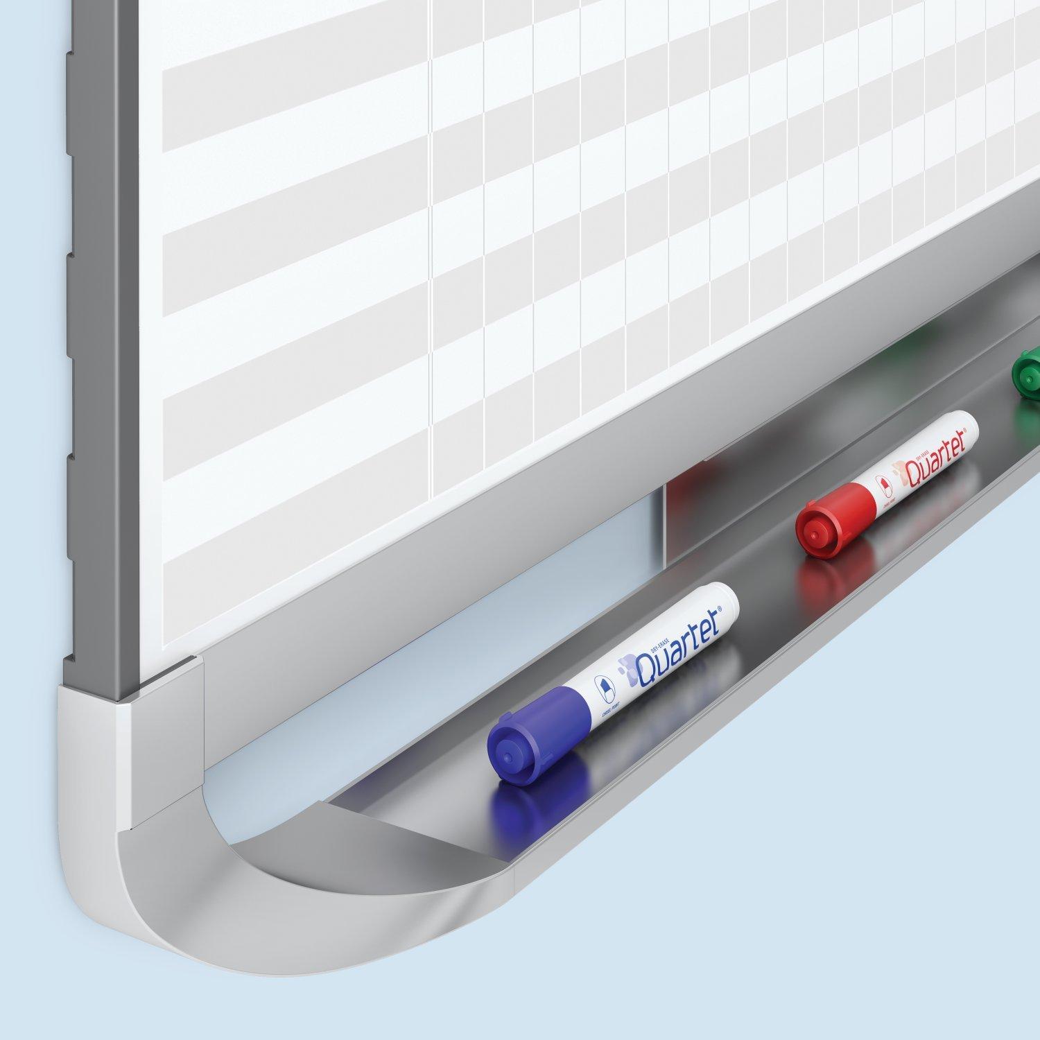 Quartet Prestige 2 Total Erase Project Planner - Wall Mountable - Metal - Graphite (PP32P2)