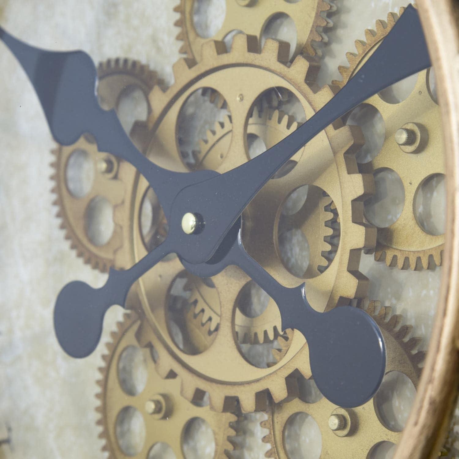 Yosemite Home Decor Gilded Round Gear Clock