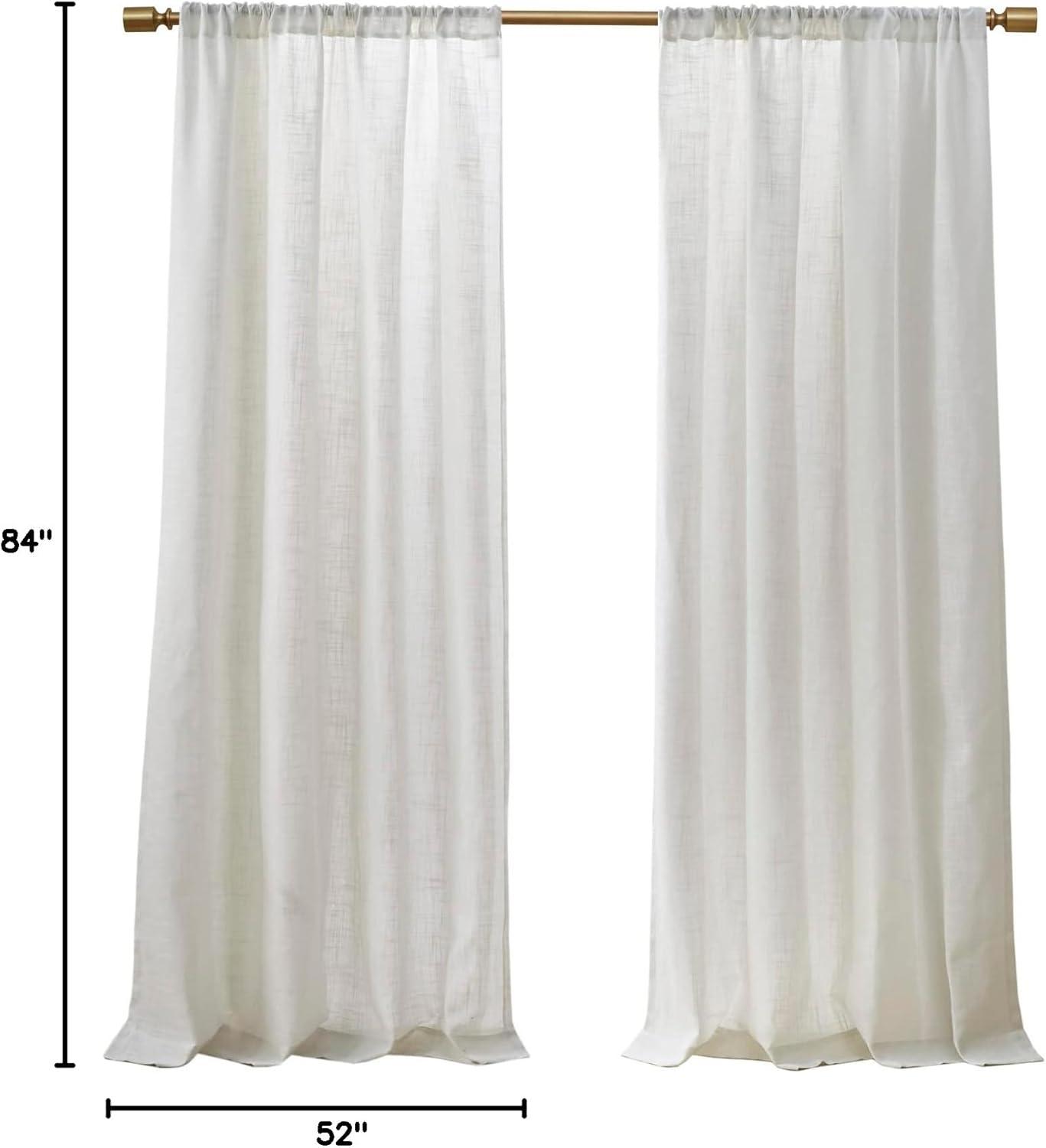 Kyler Linen Blend Light Filtering Curtain Panel Pair