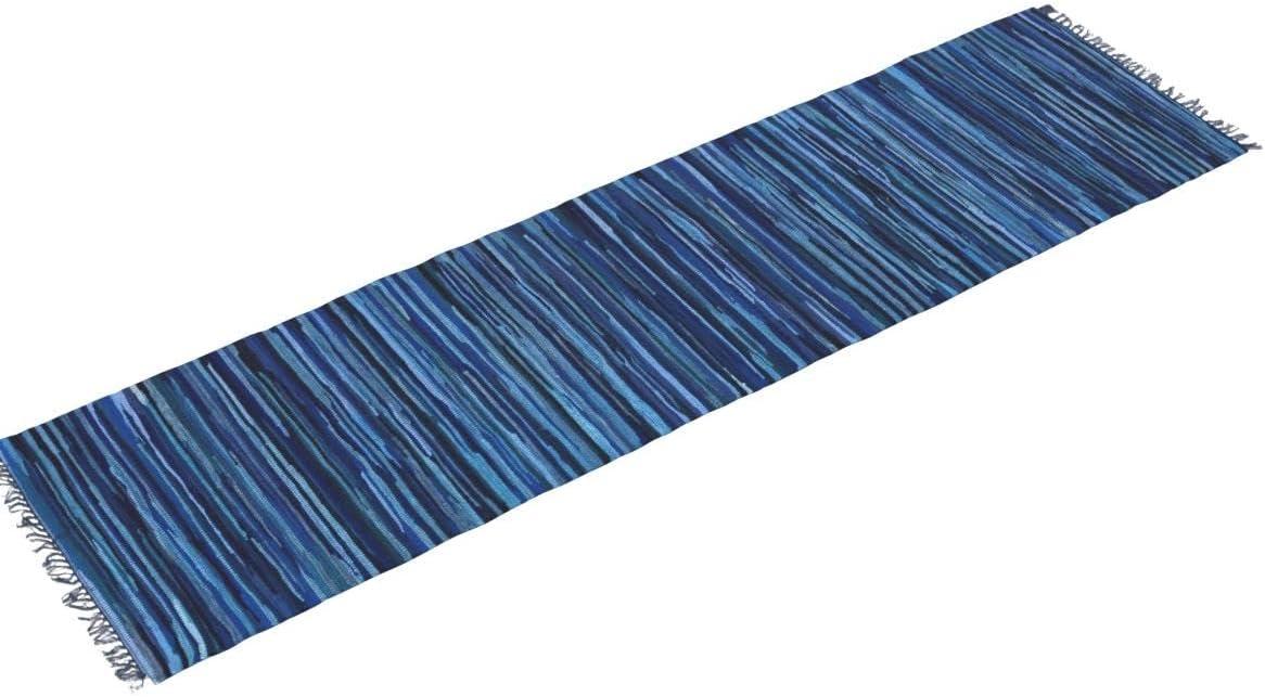 Unique Loom 2' 7 x 9' 10 Striped Chindi Cotton Runner Rug