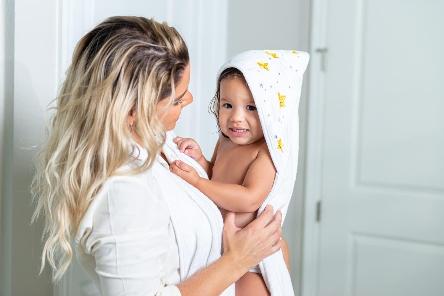 Primo Passi Terry Hooded Towel With Apron - White | Hooded Towels | Baby Towels
