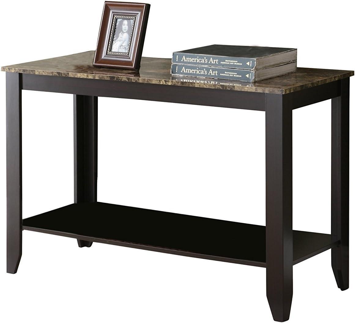 Monarch Specialties Accent Table, Console, Entryway, Narrow, Sofa, Living Room, Laminate Marble Look