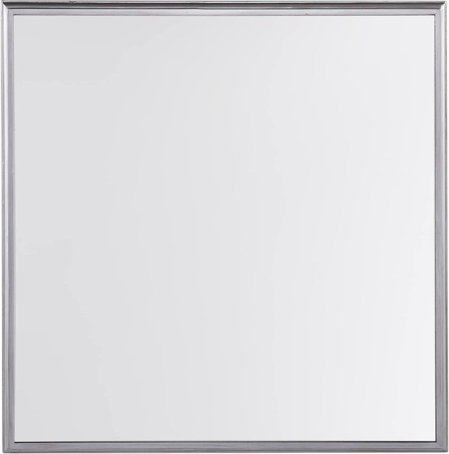 Square Mirrored Metal Coffee Table with Storage, 28.5"