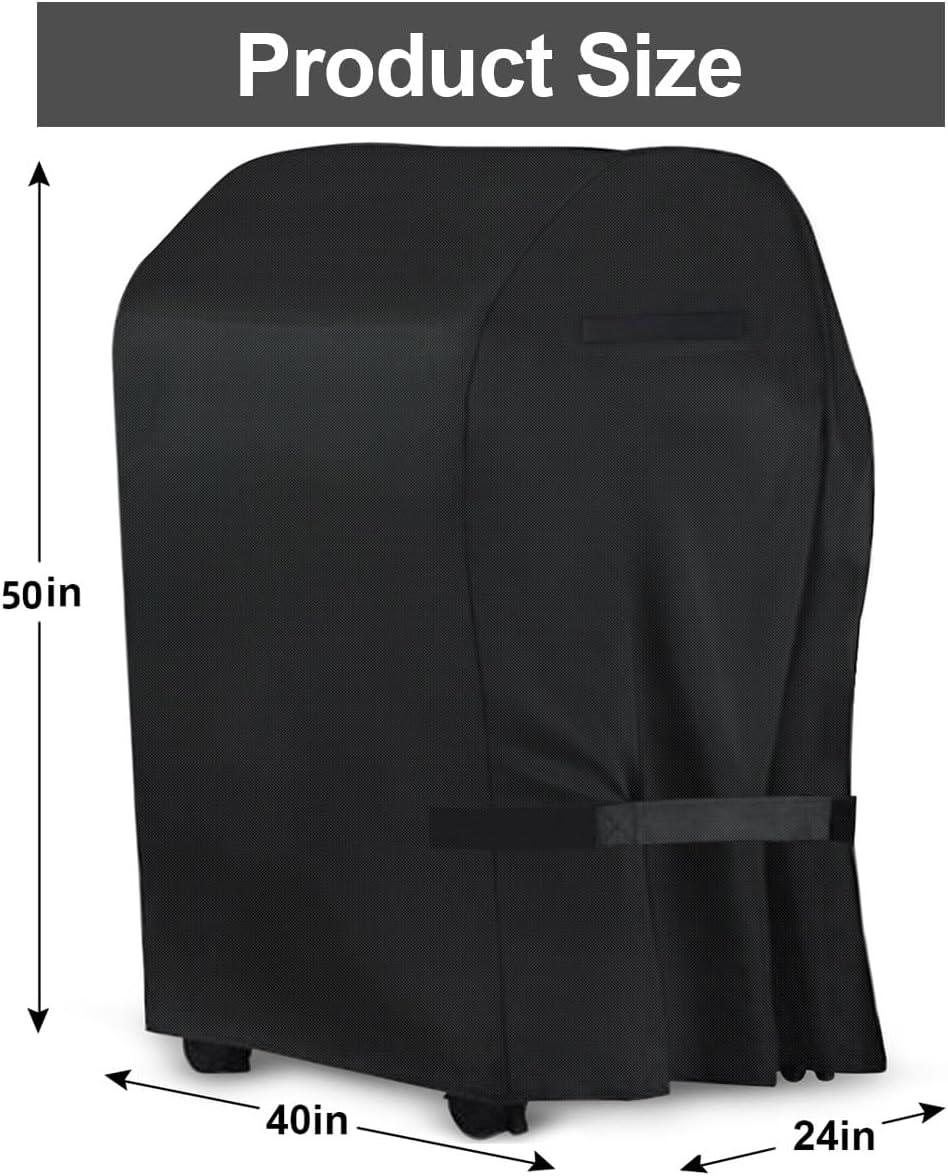 Heavy Duty Black Waterproof 40-Inch Grill Cover