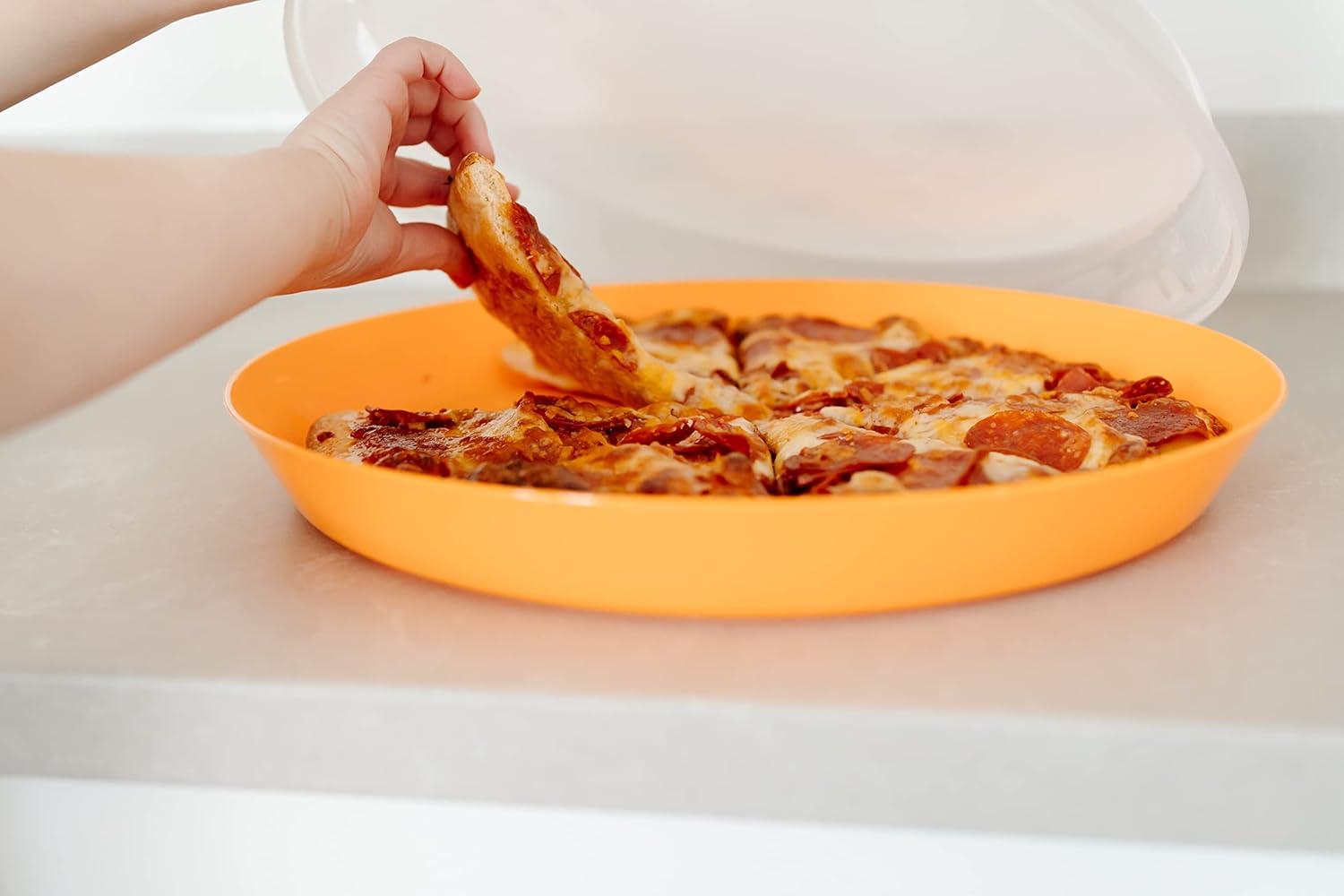 Pizza Rhino Round Pizza Keeper, Non-Stick, 14 inch (Green)