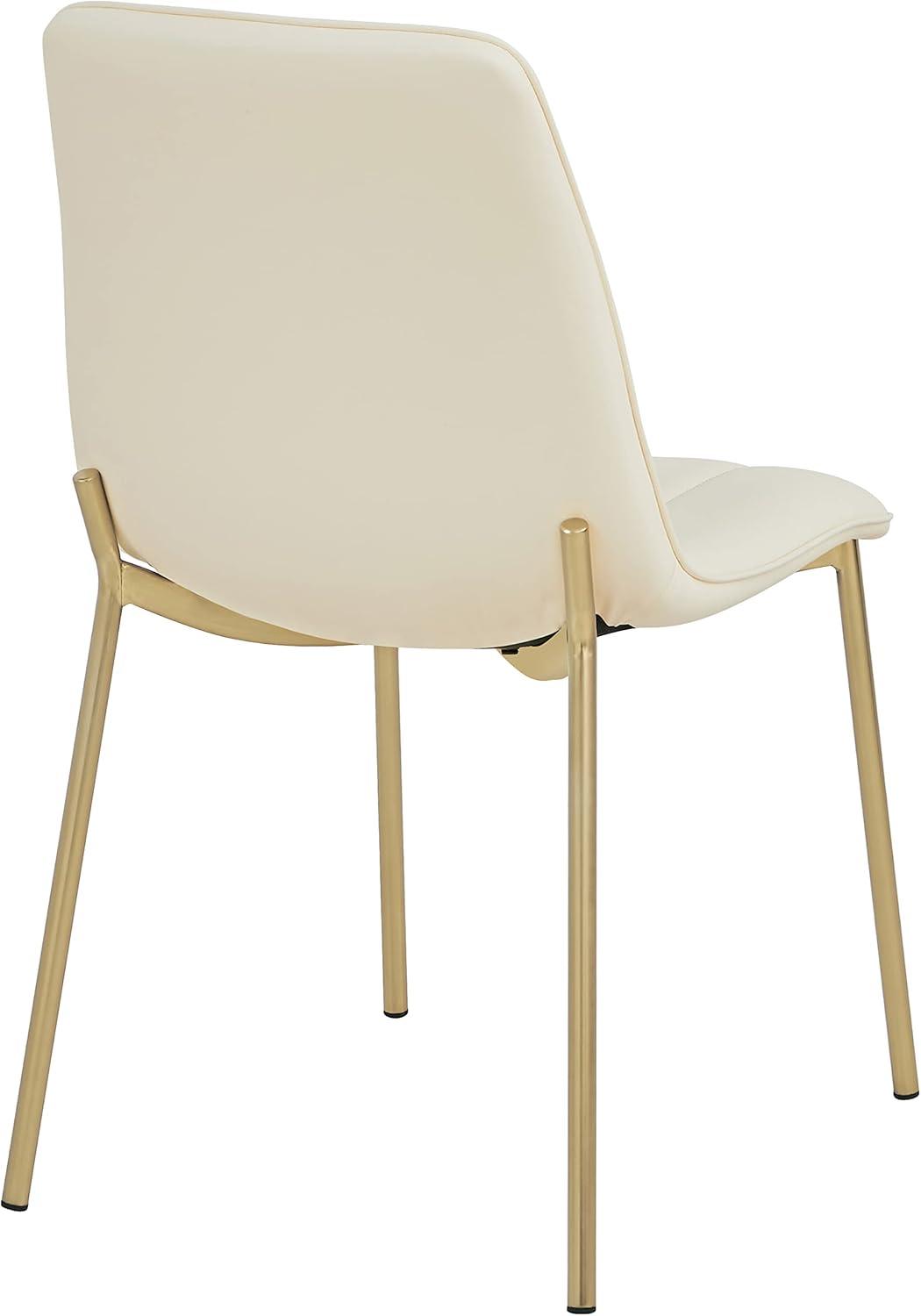 Meridian Furniture Isla Cream Vegan Leather Dining Chair (Set of 2)