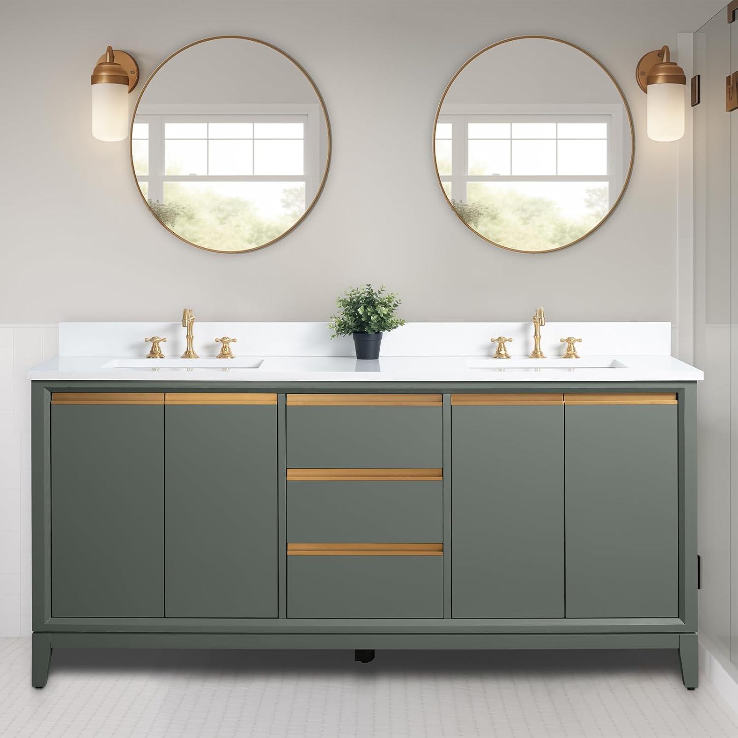 72 Double Bathroom Vanity with Top