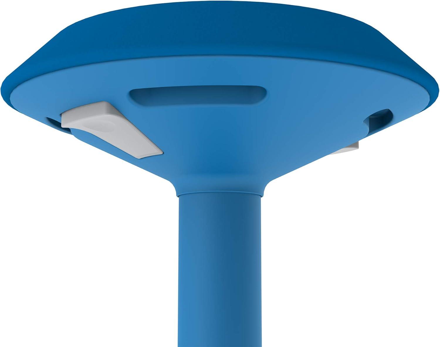 Learniture Adjustable-Height Active Motion Stool with Circular Seat - Flexible Seating for Classroom, Office or Home Brilliant Blue