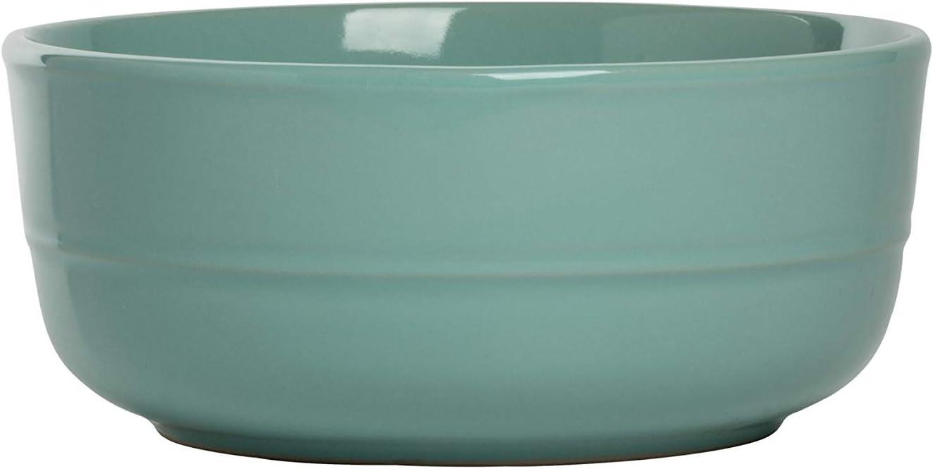 Seafoam Ceramic 16-Piece Dinnerware Set with Glossy Finish