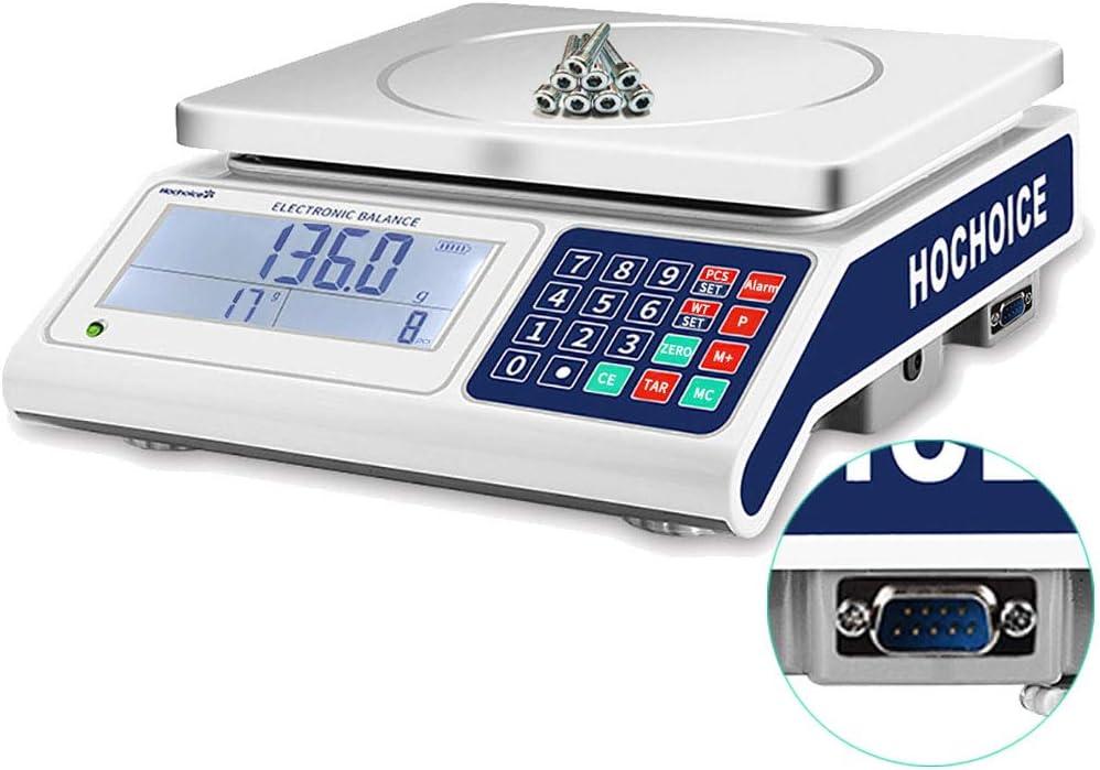MODERN WALLS LLC Industrial Counting Scale Gram Scales For Parts And Coins 66Lb/0.00022Lb-30Kg / 0.1G Accuracy With RS232 Port For Connecting Computer Or Printer
