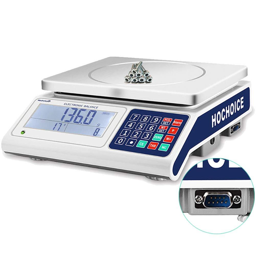 MODERN WALLS LLC Industrial Counting Scale Gram Scales For Parts And Coins 66Lb/0.00022Lb-30Kg / 0.1G Accuracy With RS232 Port For Connecting Computer Or Printer