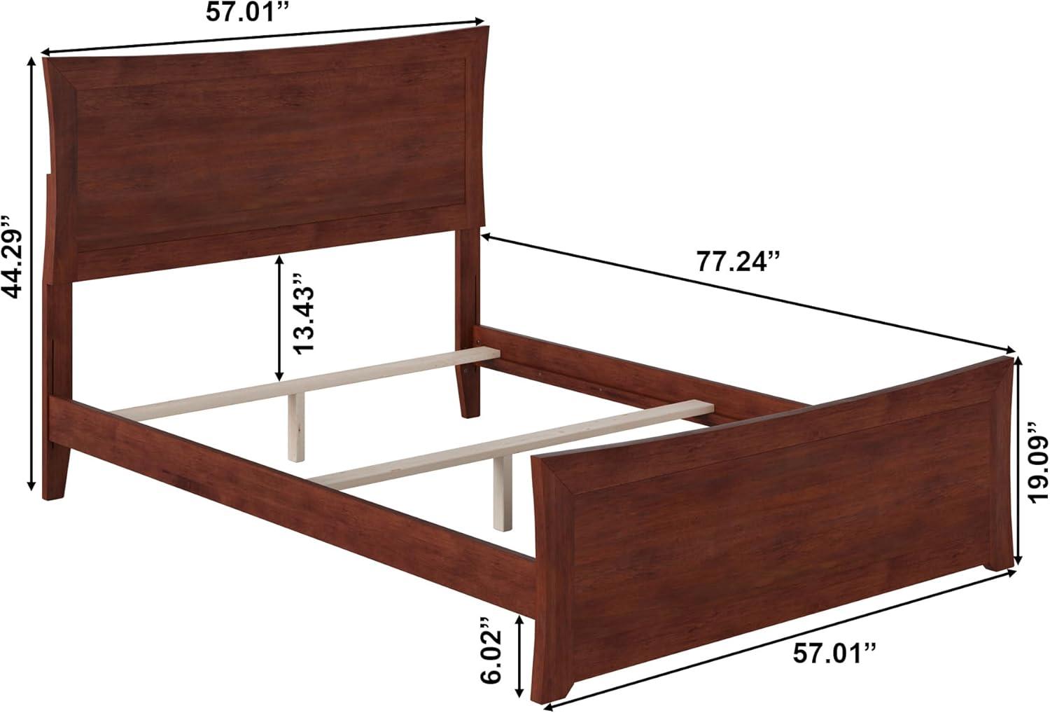 AFI Furnishings Metro Low Profile Solid Wood Platform Bed with Matching Footboard