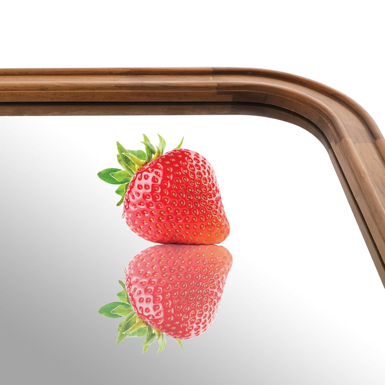 WallBeyond 20"x30" Farm Wall Mirror-C Natural Wood