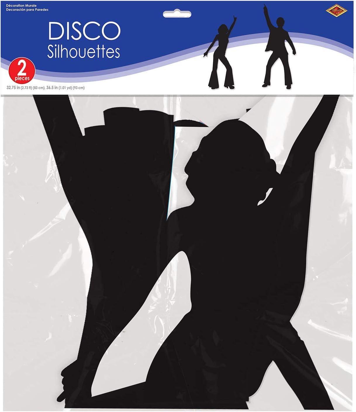 Beistle Disco Silhouettes, 32.75" & 36.5", (4/Pkg) Multicolored