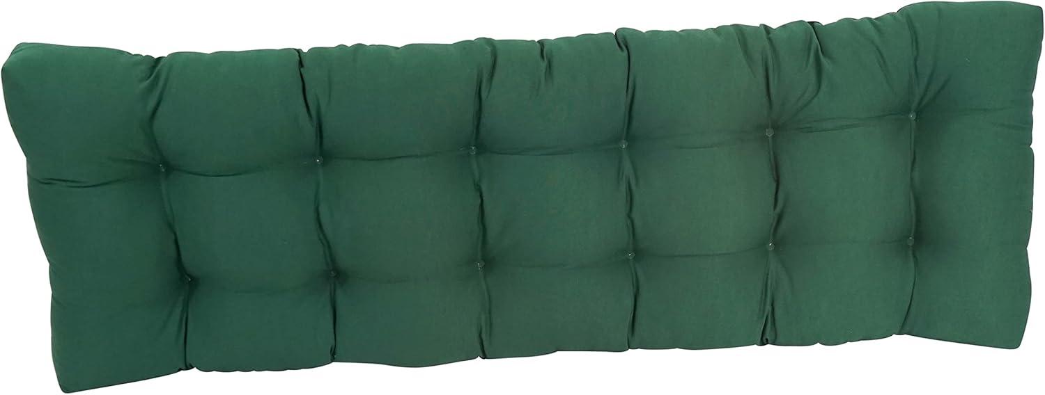 Forest Green Tufted Cotton Polyester Indoor Bench Cushion