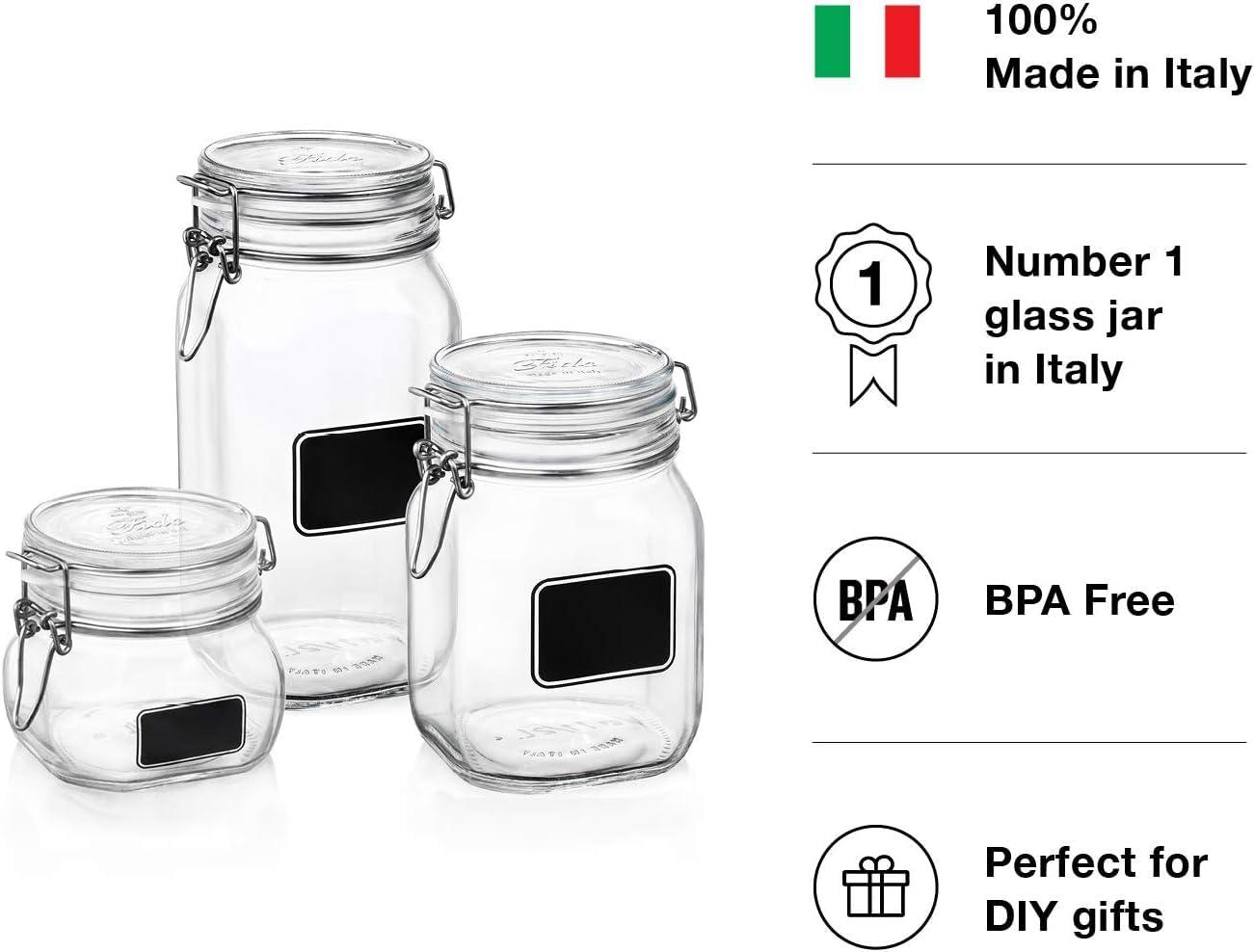 Bormioli Rocco 1.5L Swing Top Fido Chalkboard Jar