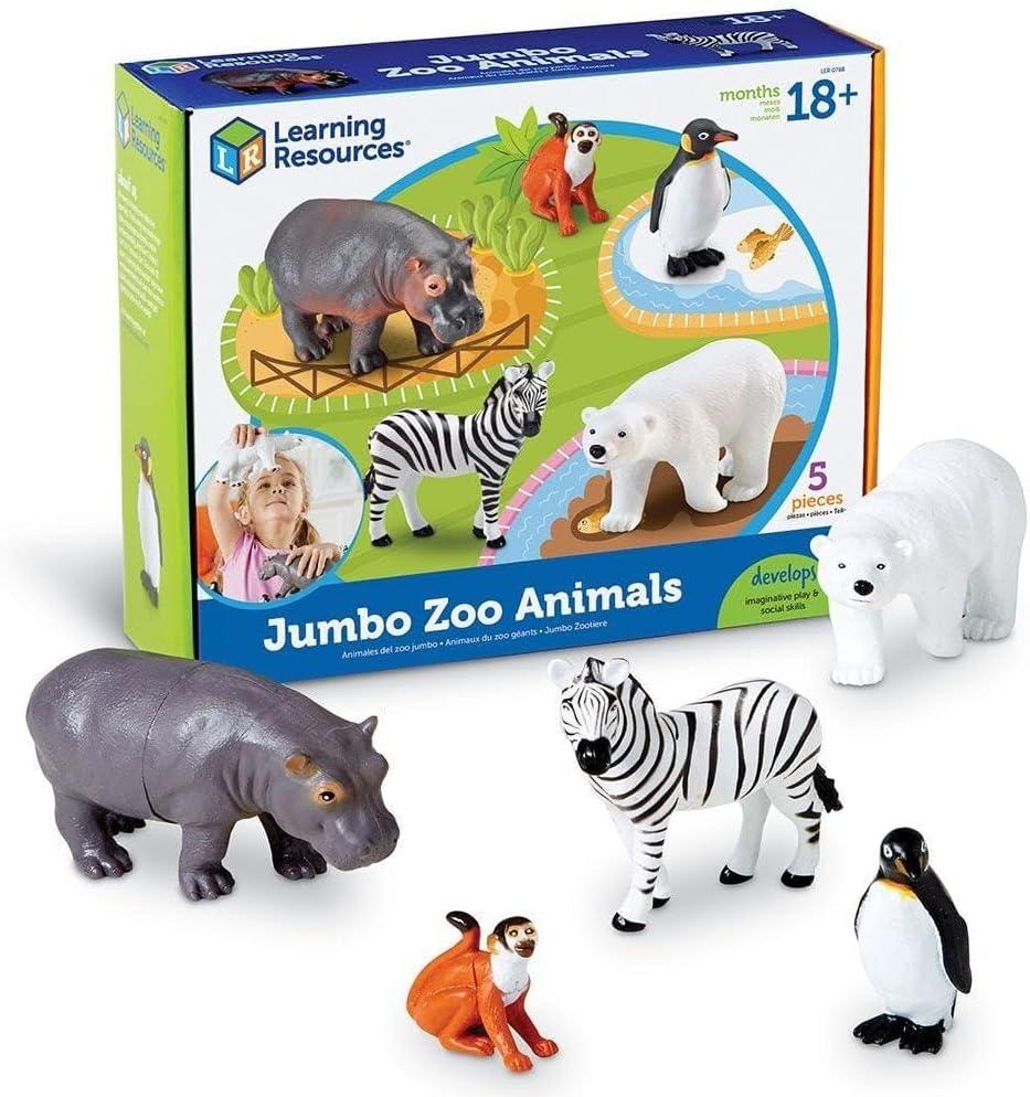 Learning Resources Jumbo Zoo Animals, Set Of 5