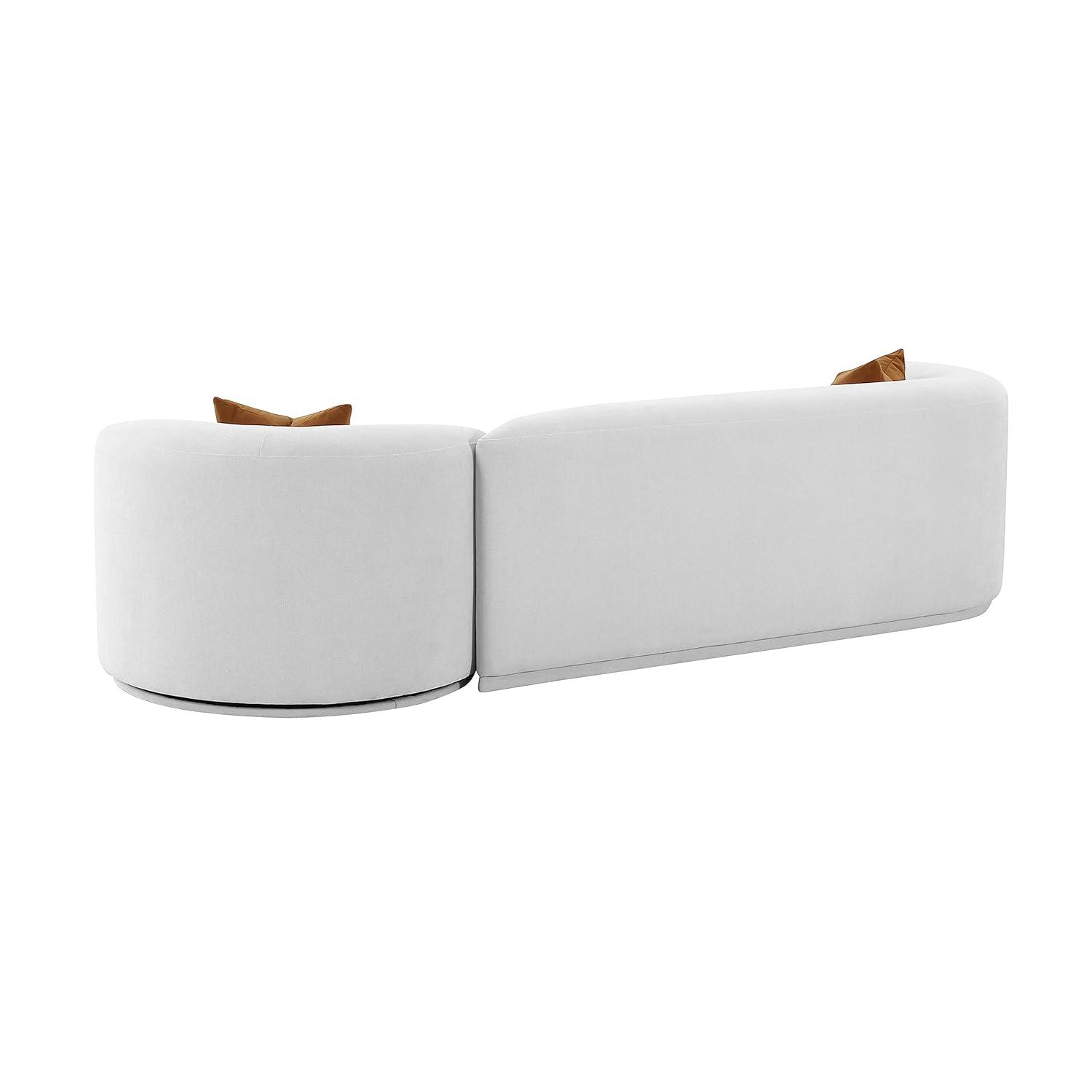 Fickle Boucle 2-Piece Modular RAF Sofa