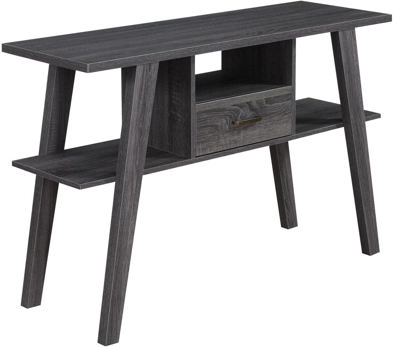 Newport Mike W  Console Table with Drawer, Weathered Gray