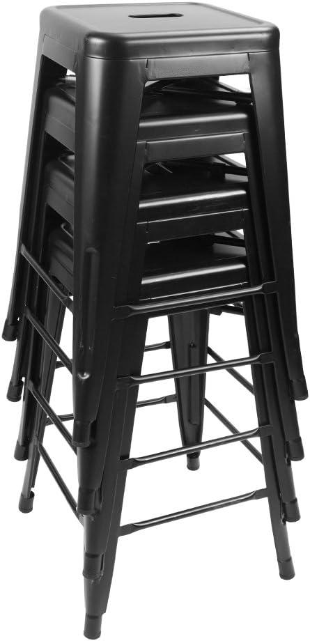 Williston Forge Kohki 24" Counter Stool Metal Bar Stools Counter Height Barstools Backless Indoor/Outdoor Bar Stools Kitchen Counter Stools Chairs(Set of 4)