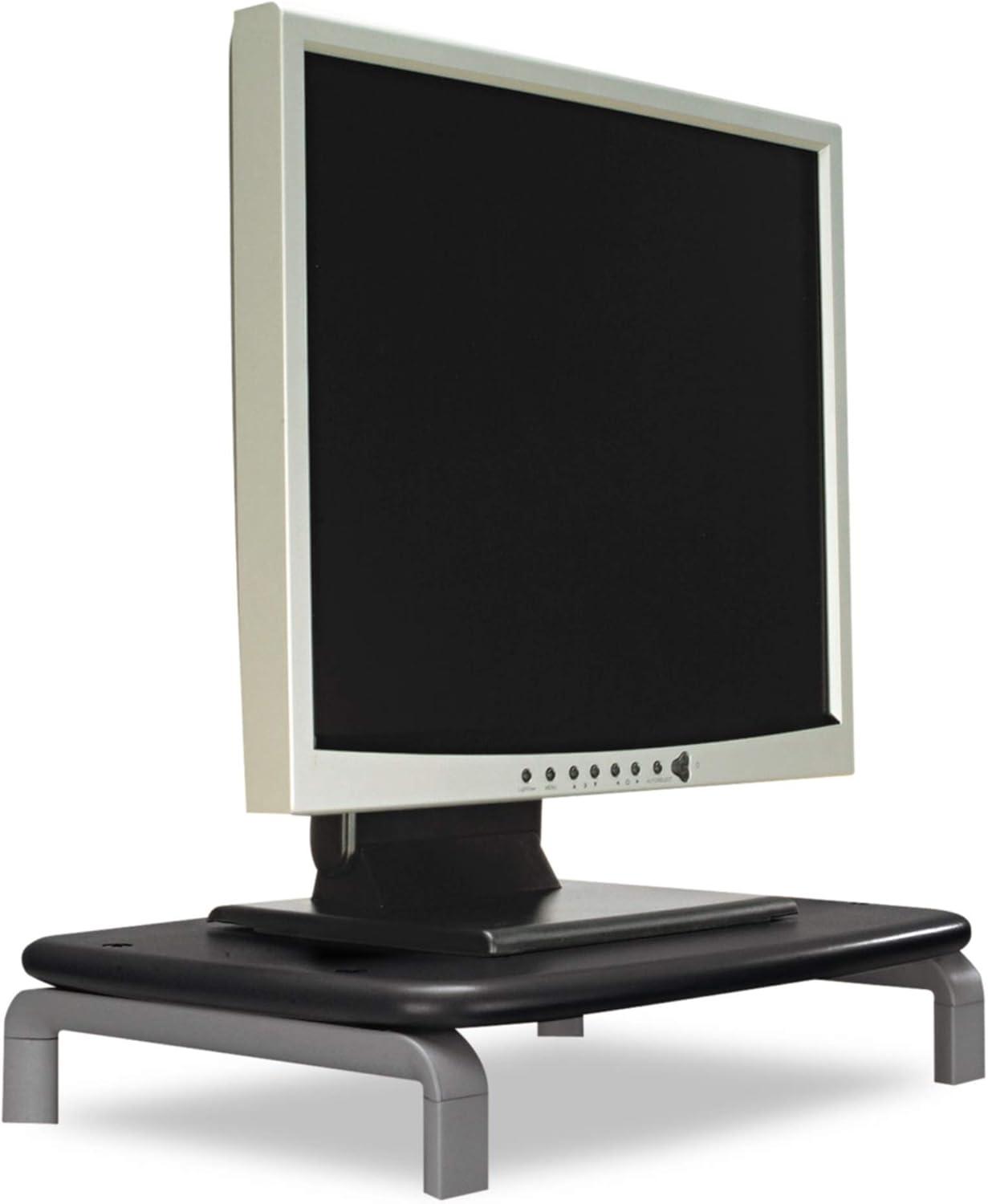 Kensington Monitor Stand with SmartFit, For 21" Monitors, 11.5" x 9" x 3", Black/Gray, Supports 80 lbs