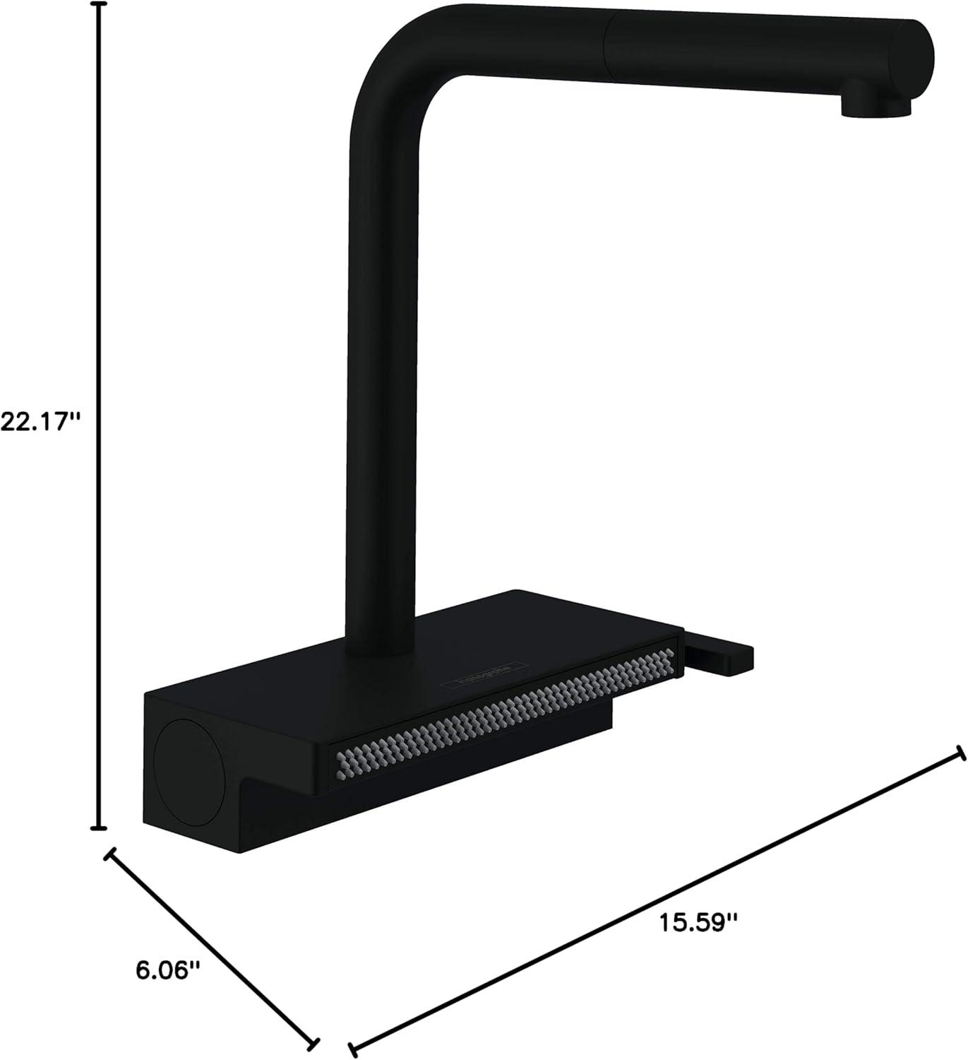 Hansgrohe Aquno Select Kitchen Faucet with L-Shape 2-Spray Pull-Out Spout with sBox, 1.75 73830671