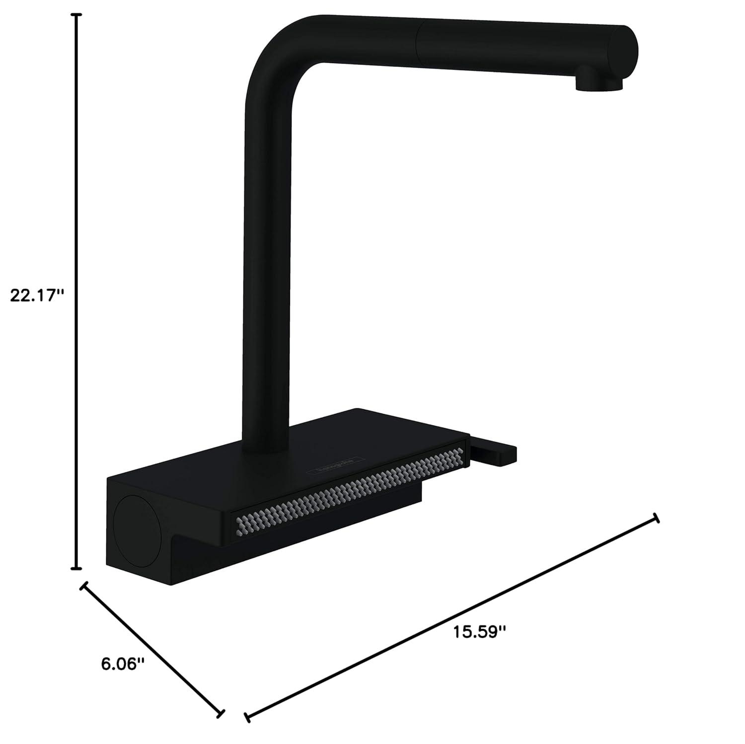 Hansgrohe Aquno Select Kitchen Faucet with L-Shape 2-Spray Pull-Out Spout with sBox, 1.75 73830671